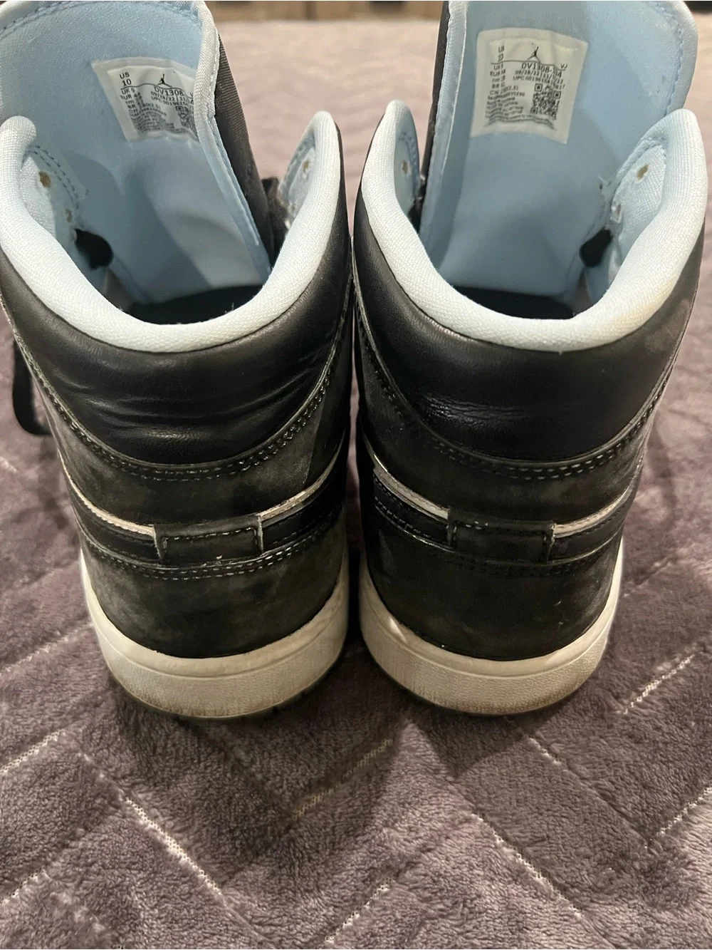 used Nike Air Jordan High Top Sneakers in Black and White